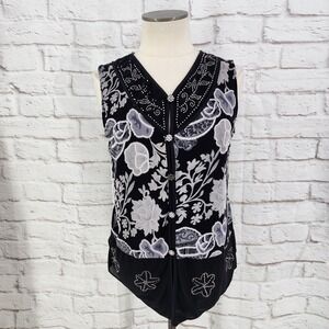 Vintage Y2K Dark Fairy Top Cottage Indie Grunge Festival Purple Floral Boho XL